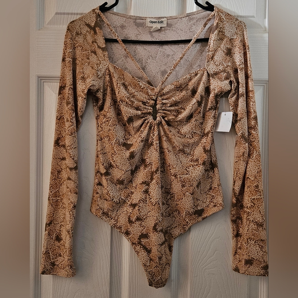 NWT Open Edit Thong Bodysuit
